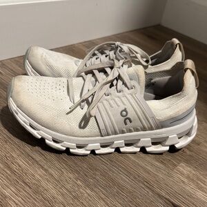On Running Cream Athletic Shoes